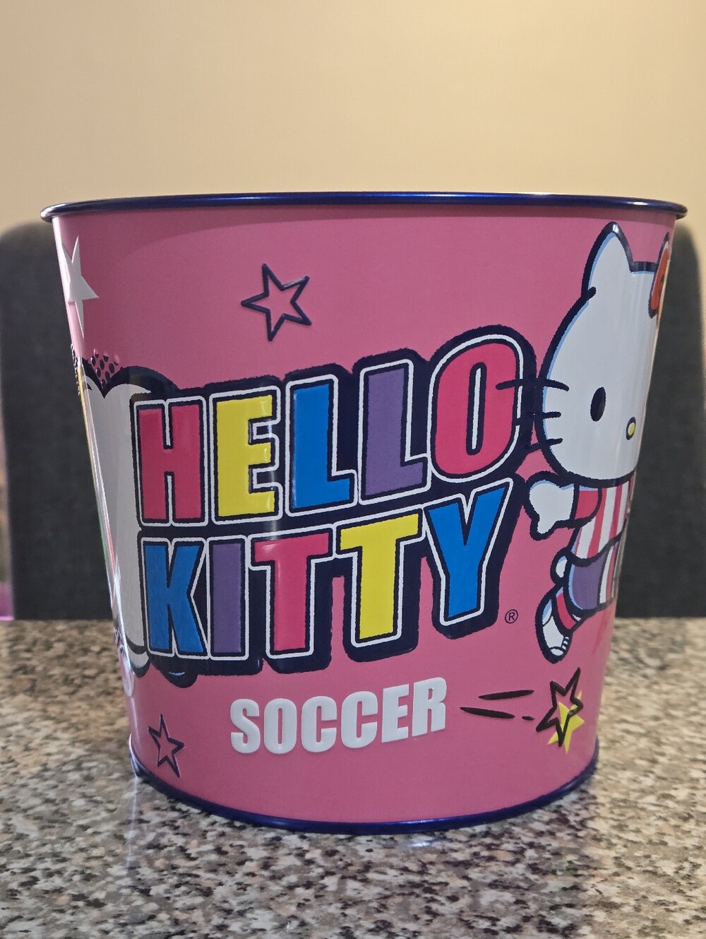 Hello Kitty Pink Soccer Popcorn Bucket